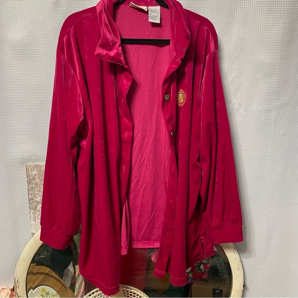 Vintage Jaclyn Smith Button Down Pink Cardigan Size 2X